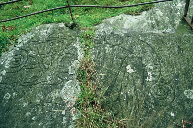 Pictish symbol stone at Trusty's Hill