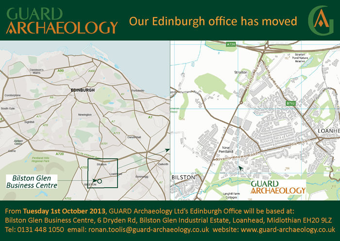 GUARD Archaeology Ltd’s new Edinburgh office