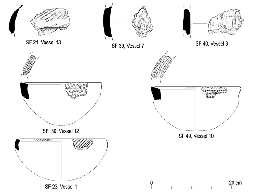 Prehistoric ceramic fragments from Monkton