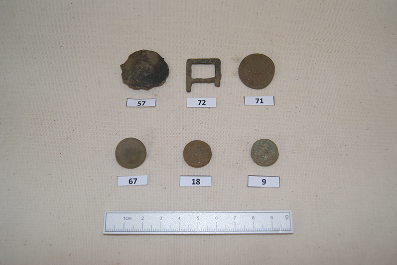 Buckle and buttons from Killiecrankie Battlefield