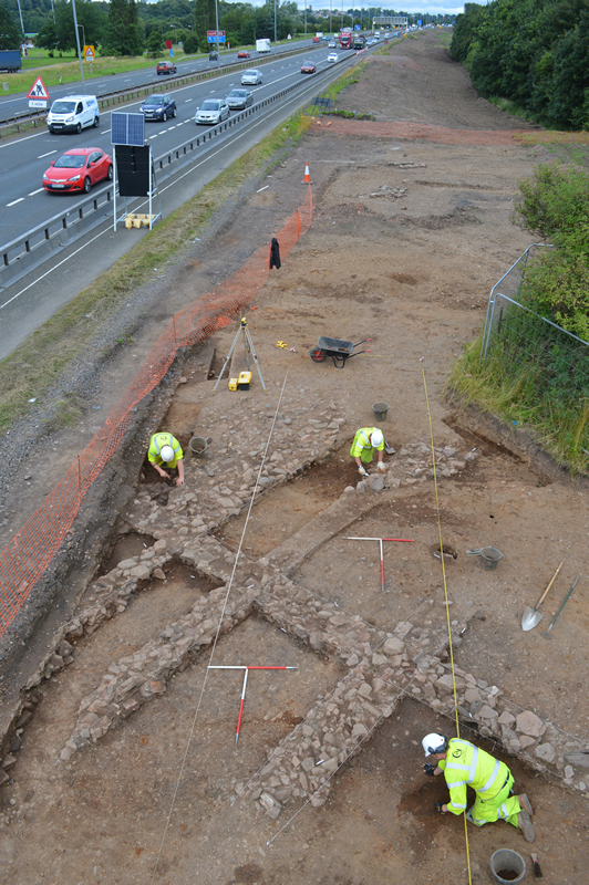 GUARD Archaeologists excavating the remains of a medieval building at Netherton Cross © GUARD Archaeology Ltd