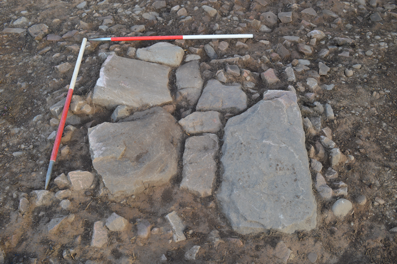 Paving slabs unearthed at Netherton