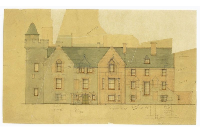 Lorimer and Matthew's east elevation of Argaty
