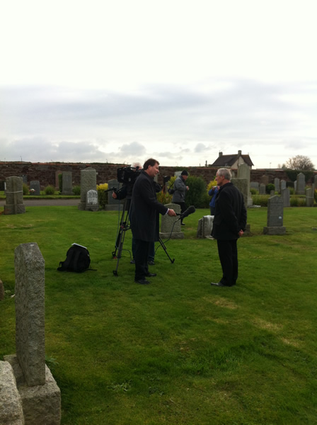 Investigations within Ardrossan Cemetery
