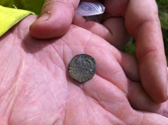 Edward I/II coin recovered during the 2012 dig